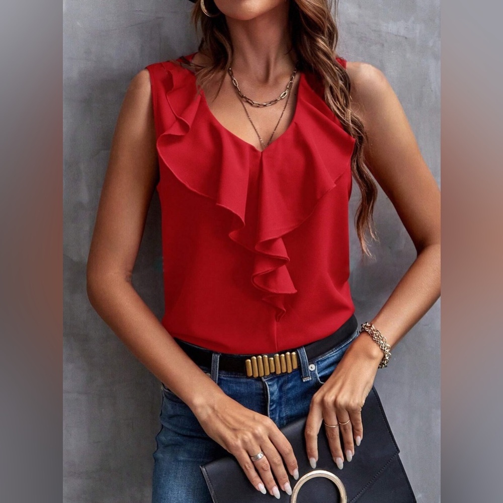 Let Me Adore You Ruffled Tank Top